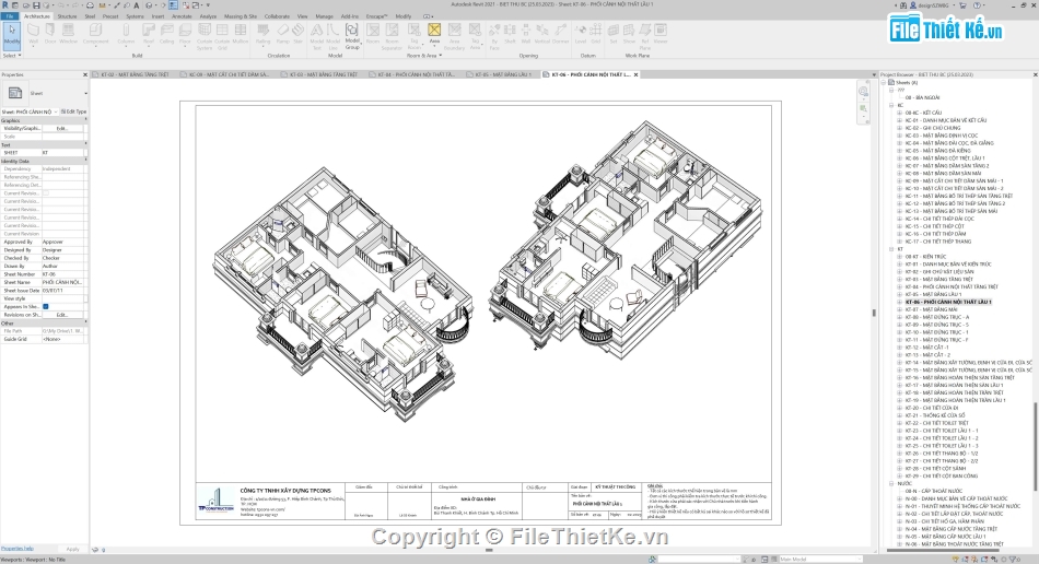 File revit biệt thự cổ điển,biệt thự tân cổ điển,Biệt thự mái thái 2 tầng,Biệt thự cổ điển 2 tầng,Biệt thự tân cổ điển 2 tầng